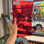 Red Transparent Oceanside Fusible 96 COE Sheet Glass