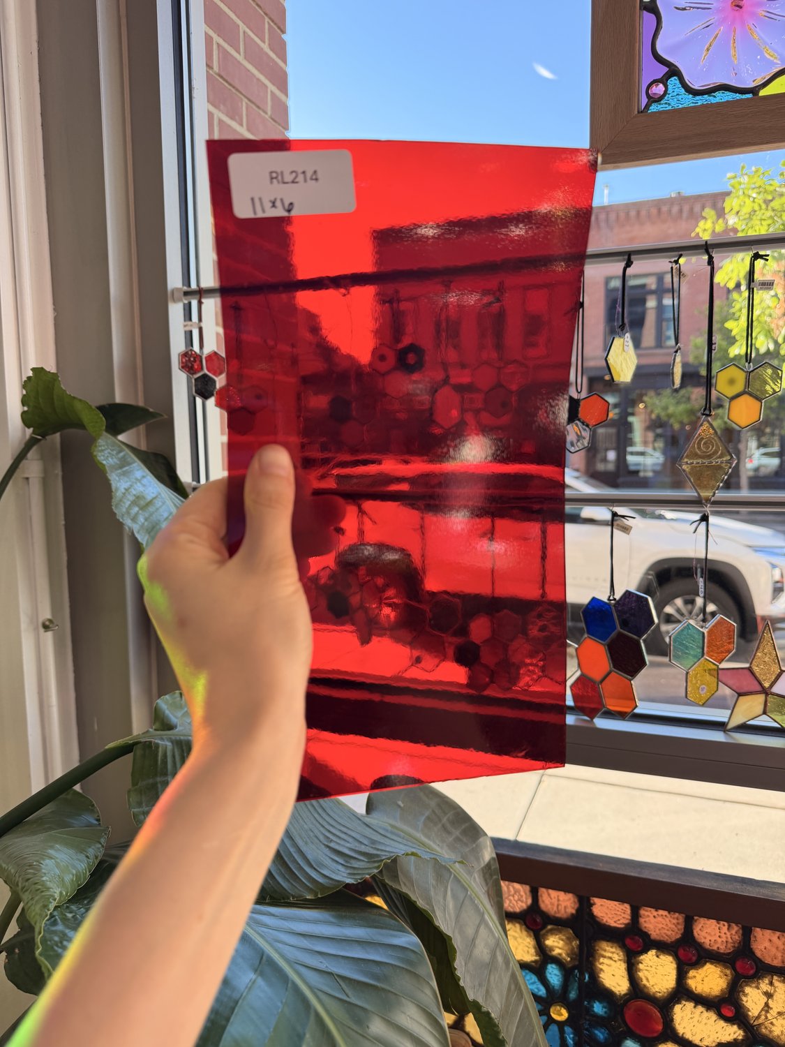 Red Transparent Oceanside Fusible 96 COE Sheet Glass