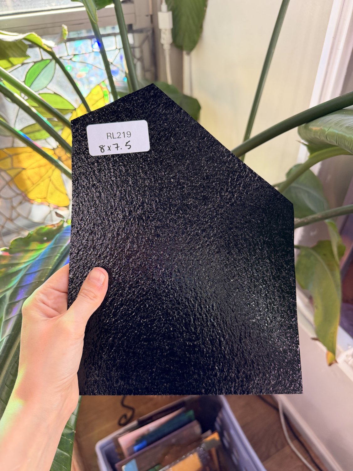 Dark Blue Aventurine Oceanside Fusible 96 COE Sheet Glass