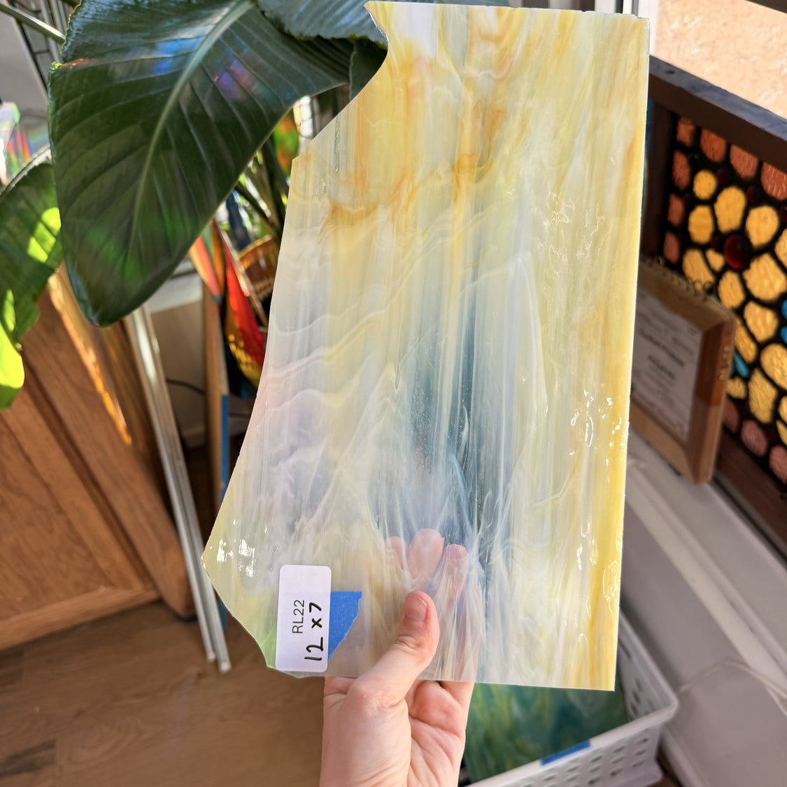 Mimosa Pearl Opal Oceanside Sheet Glass