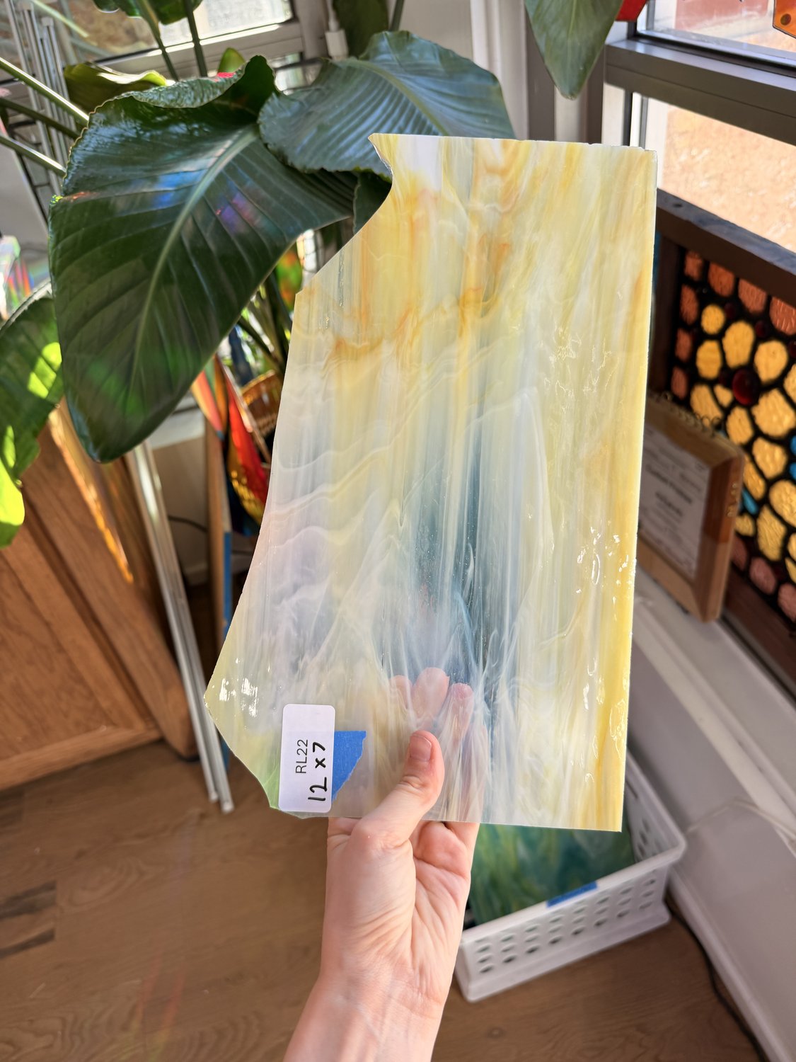 Mimosa Pearl Opal Oceanside Sheet Glass