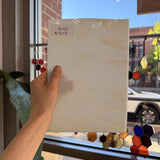 White Tan Wispy Opal Sheet Glass
