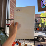 White Tan Wispy Opal Sheet Glass