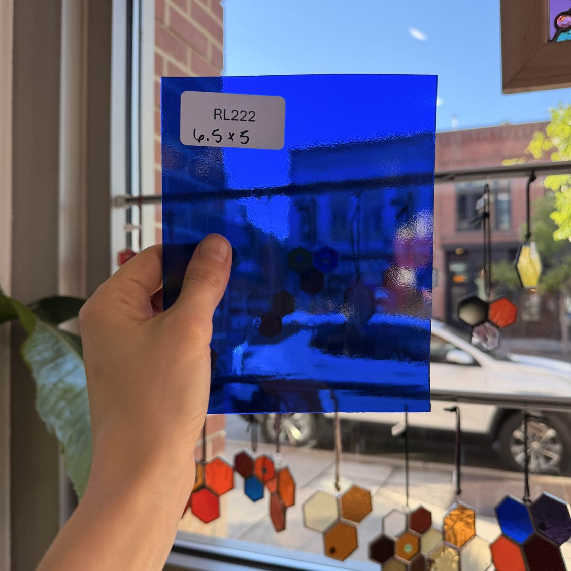 Dark Blue Transparent Oceanside Fusible 96 COE Sheet Glass