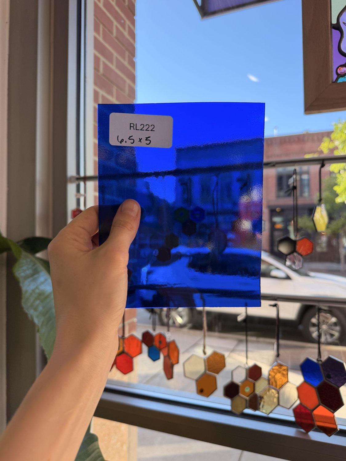 Dark Blue Transparent Oceanside Fusible 96 COE Sheet Glass