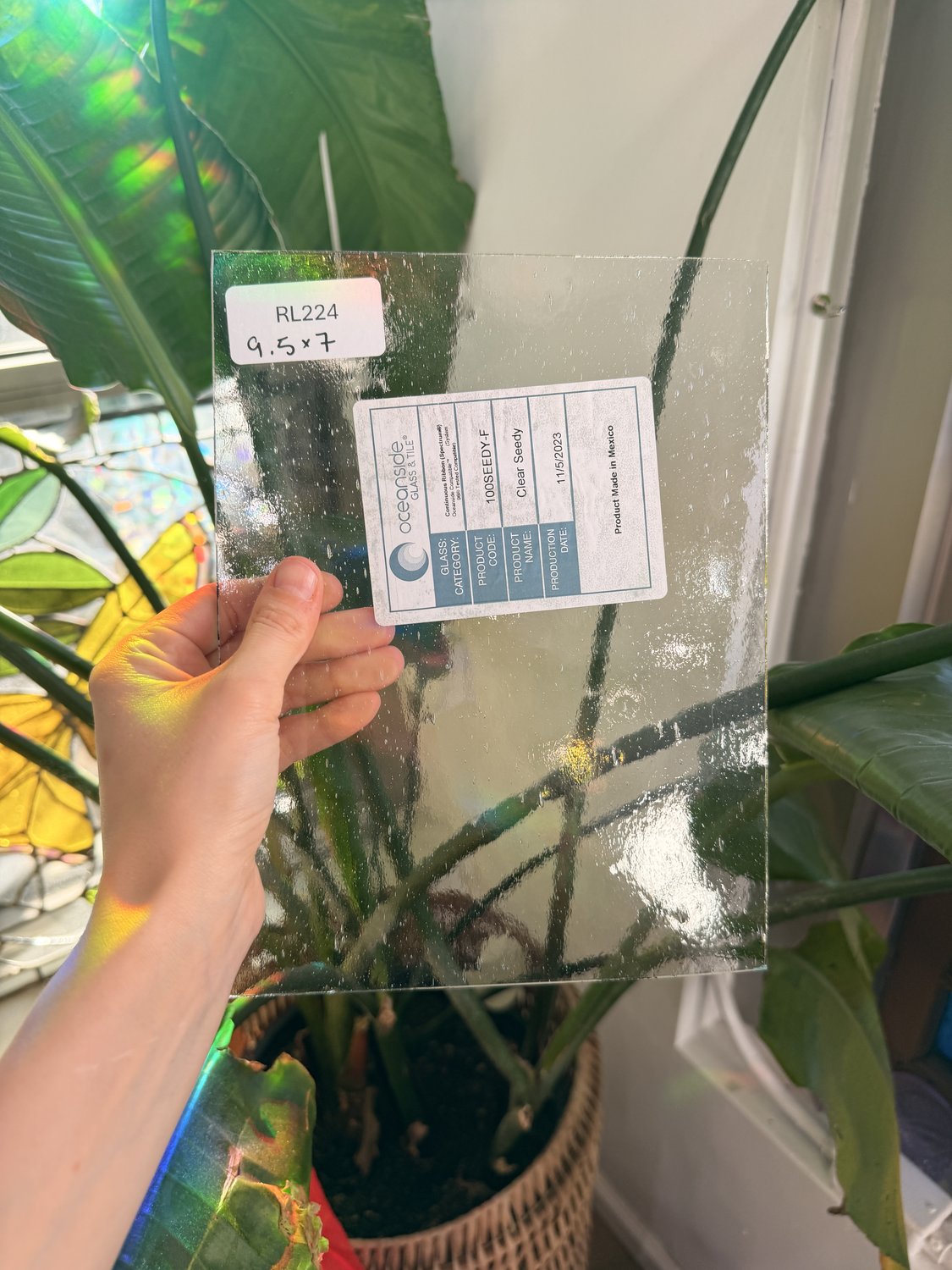Clear Transparent Seedy Oceanside Fusible 96 COE Sheet Glass