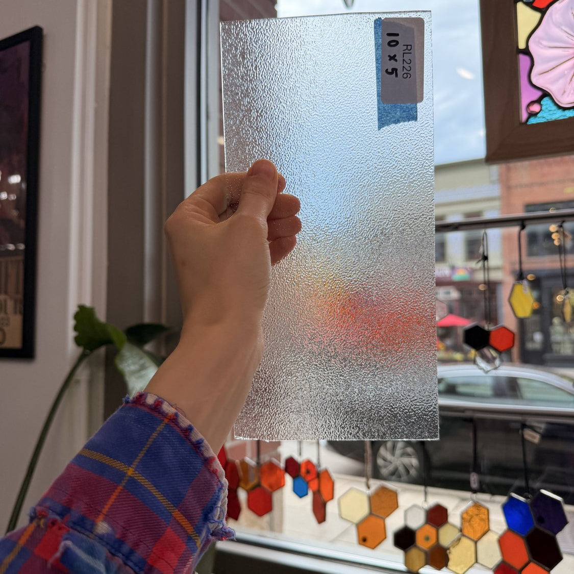 Clear Thicker Pebbled Sheet Glass
