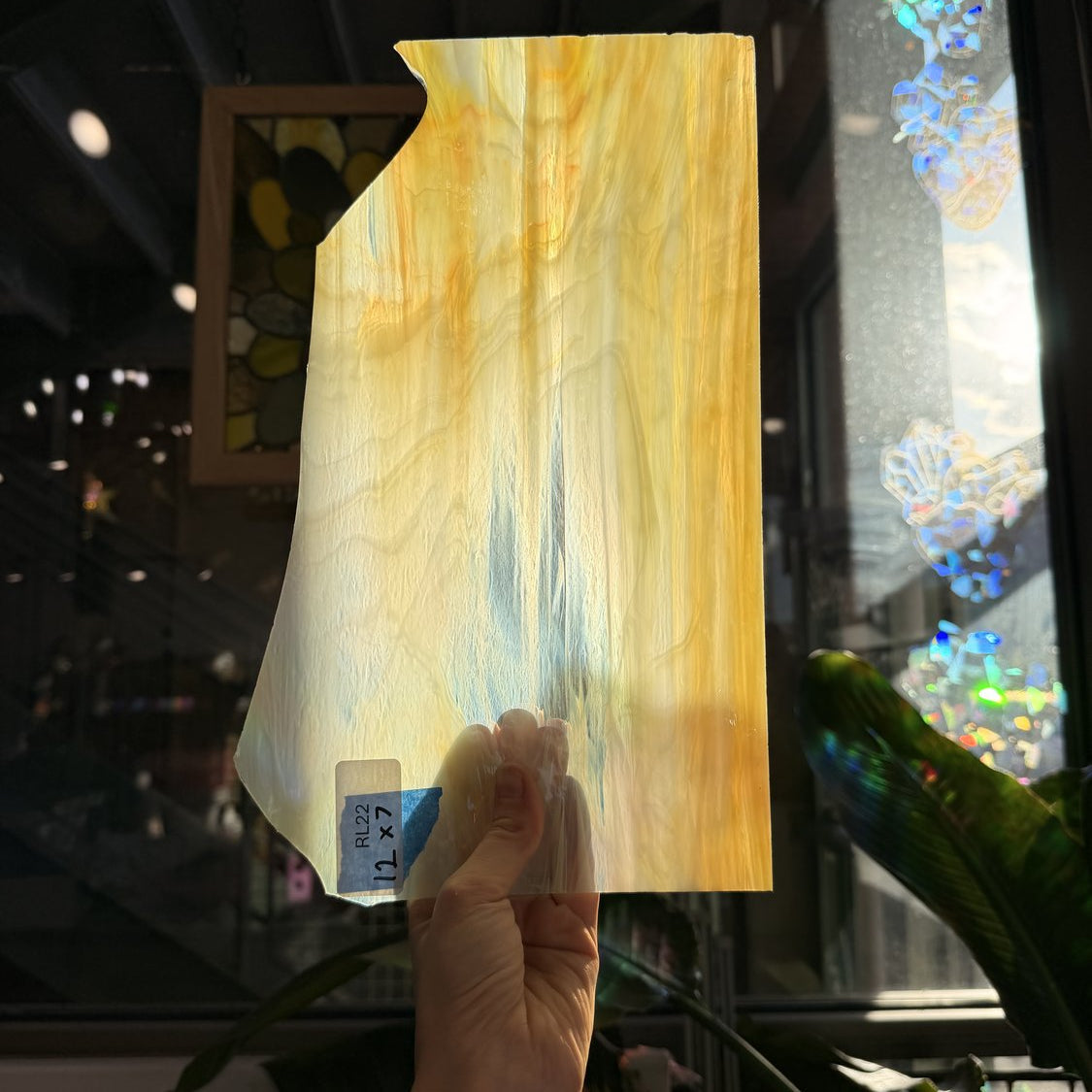 Mimosa Pearl Opal Oceanside Sheet Glass