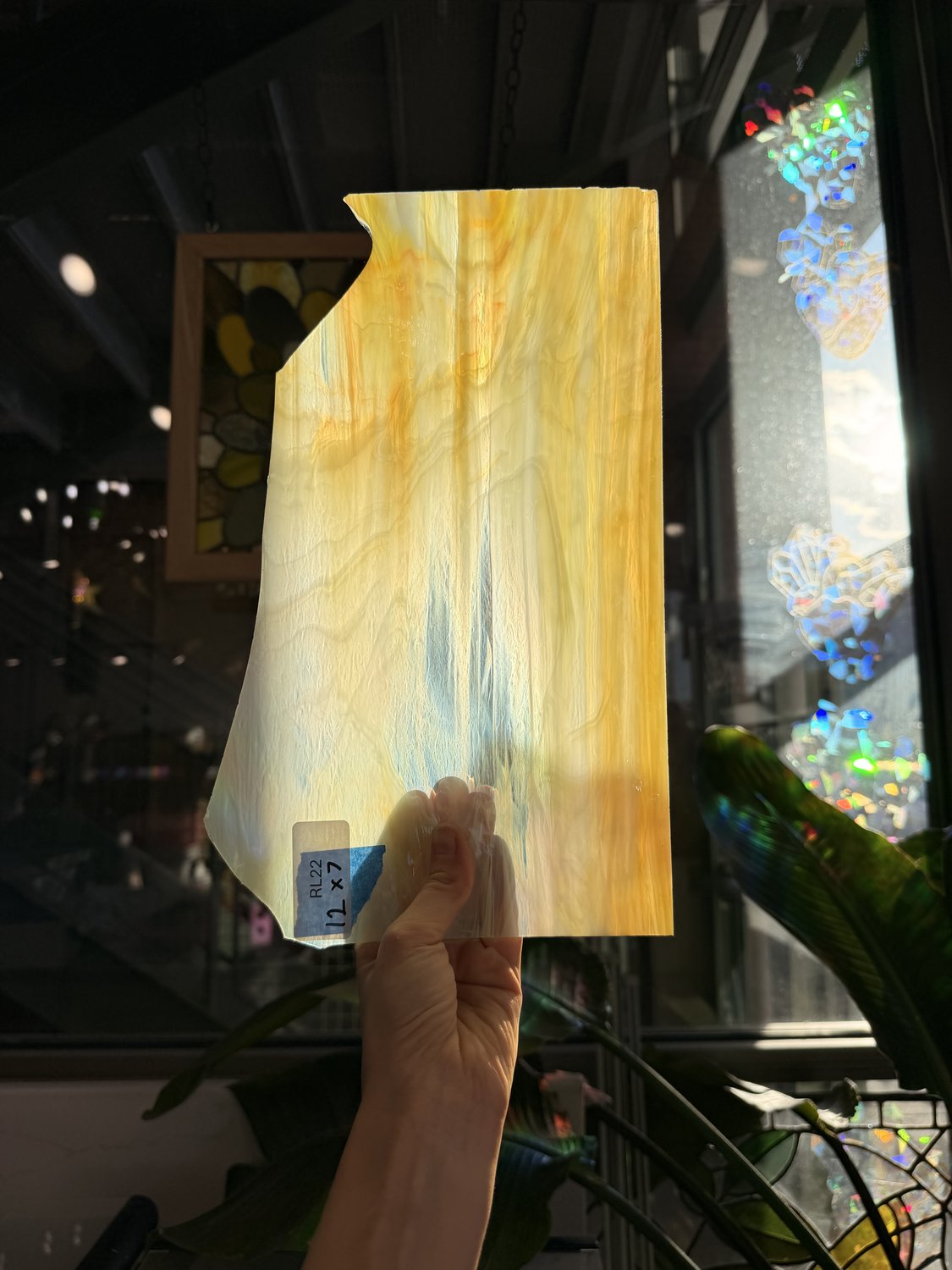 Mimosa Pearl Opal Oceanside Sheet Glass