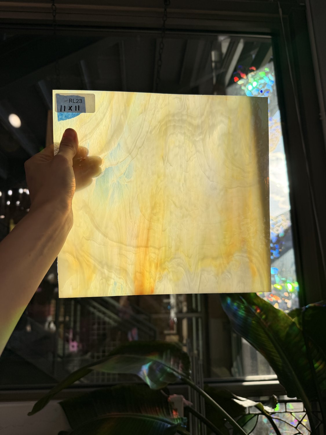 Mimosa Pearl Opal Oceanside Sheet Glass