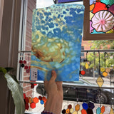 Blue Amber Mixed Mottled Youghiogheny Sheet Glass