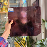 Dark Plum Pink Purple Transparent Textured Sheet Glass