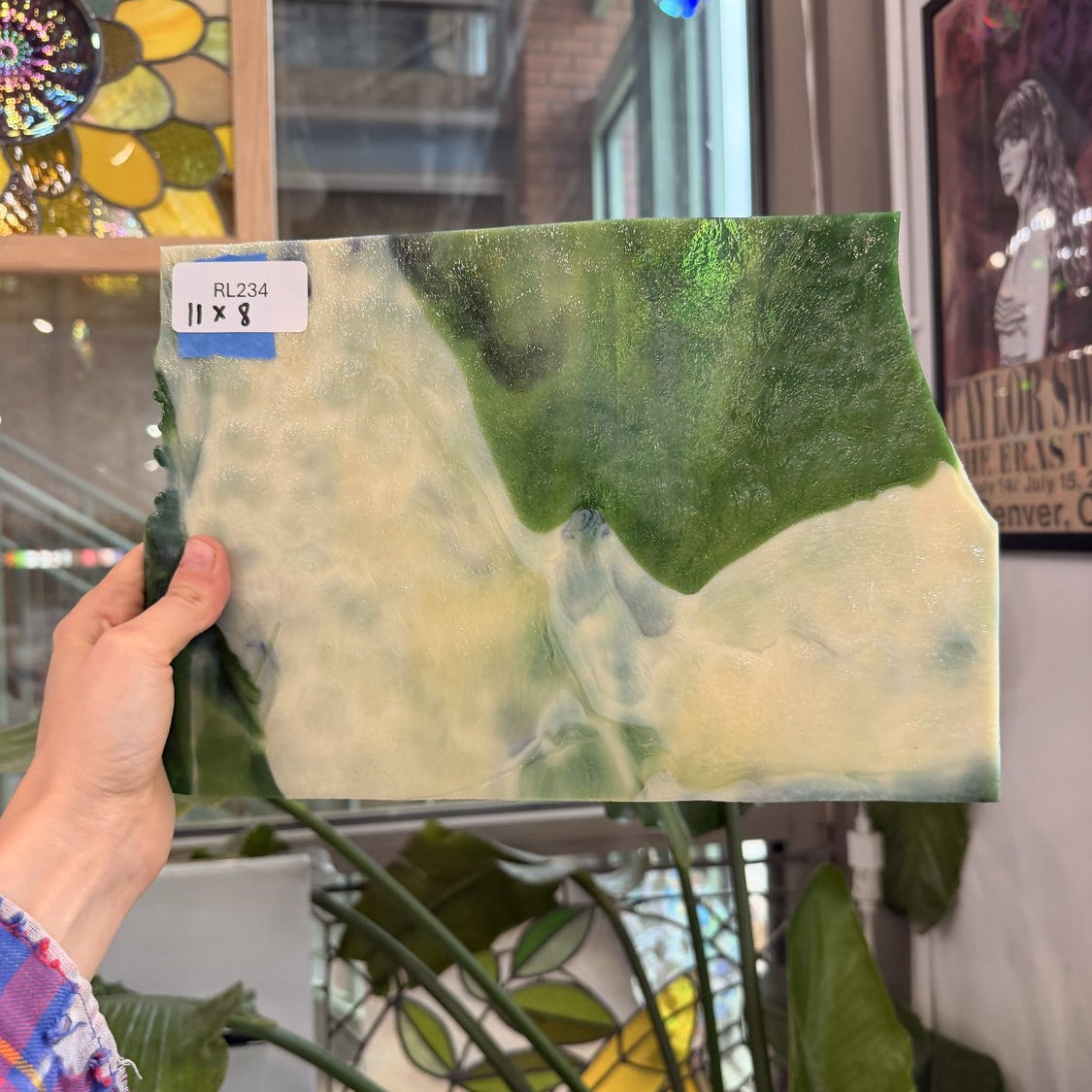 Tan Green Mixed Youghiogheny Sheet Glass
