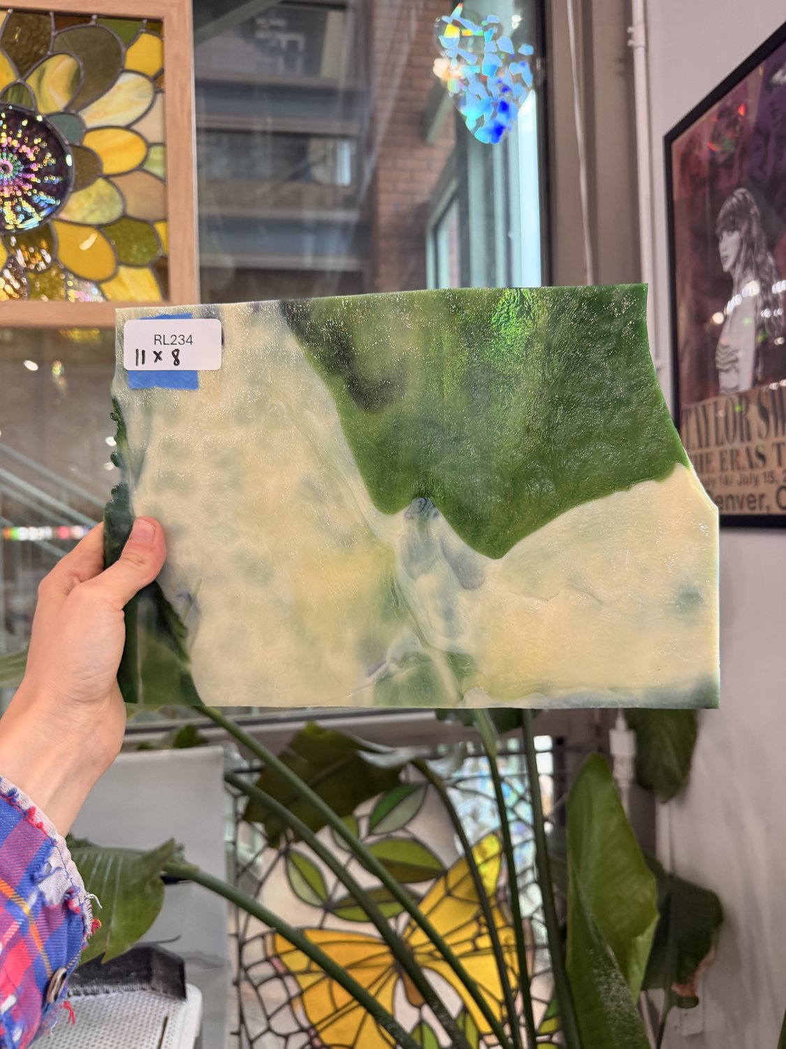 Tan Green Mixed Youghiogheny Sheet Glass