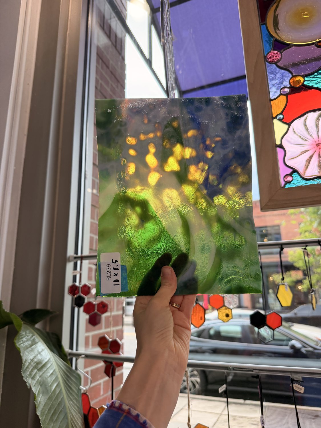 Blue Green Mixed Mottled Youghiogheny (3644 RG) Sheet Glass – RL239