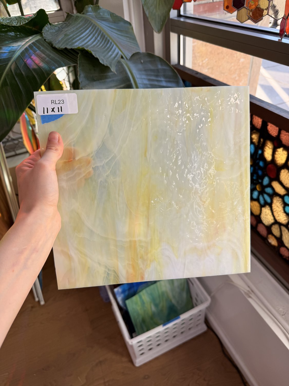 Mimosa Pearl Opal Oceanside Sheet Glass
