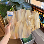 Light Brown Wispy Opal Oceanside Sheet Glass