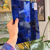 Dark Blue Vintage Spectrum Artique Sheet Glass – RL243
