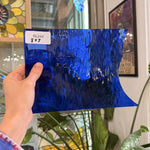 Vintage Dark Blue Textured Spectrum Waterglass Sheet Glass – RL244