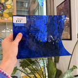 Vintage Dark Blue Textured Spectrum Waterglass Sheet Glass – RL244