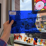 Vintage Dark Blue Textured Spectrum Waterglass Sheet Glass – RL244