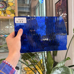 Vintage Dark Blue Textured Spectrum Waterglass Sheet Glass – RL245