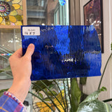Vintage Dark Blue Textured Spectrum Waterglass Sheet Glass – RL245