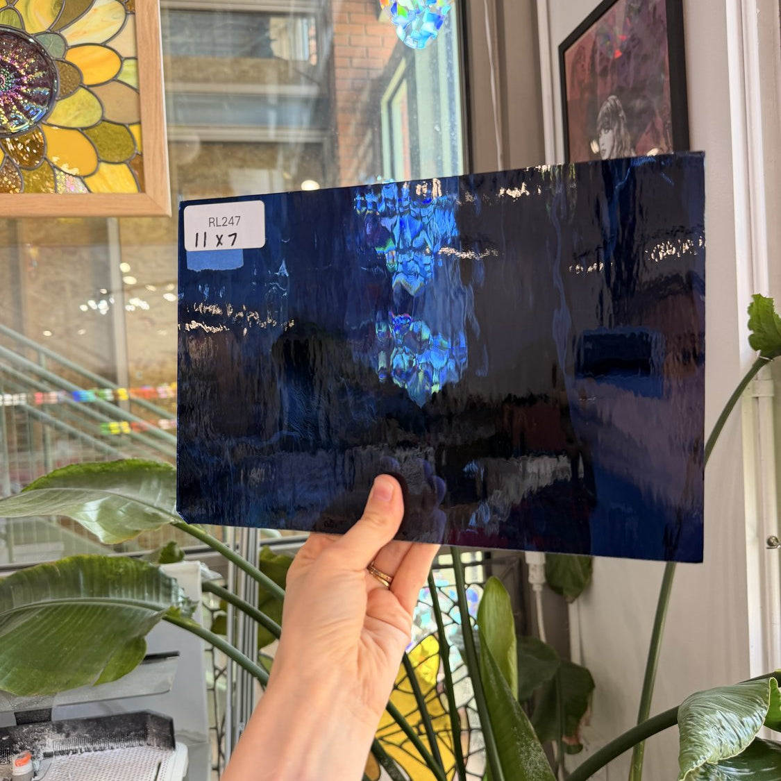 Navy Blue Waterglass Oceanside Sheet Glass