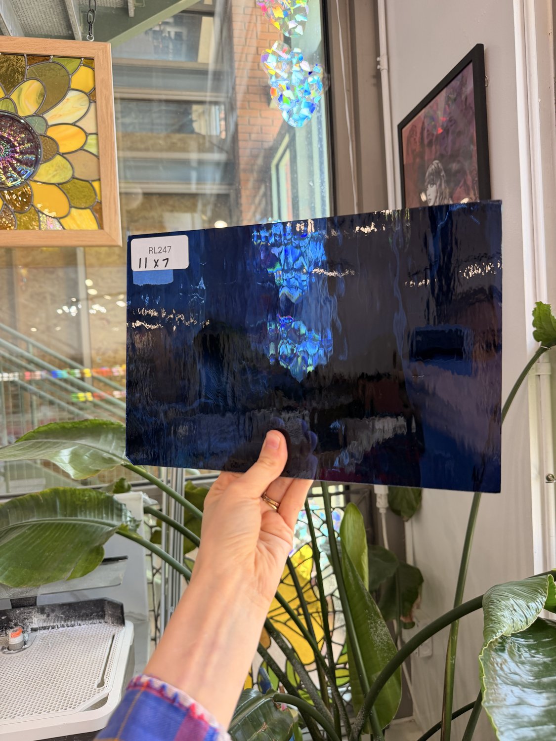 Navy Blue Waterglass Oceanside Sheet Glass