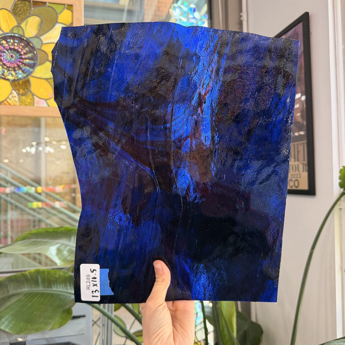 Dark Blue Red Mixed Transparent (Large) Sheet Glass