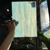 Light Blue Iridescent Wispy Wissmach Sheet Glass