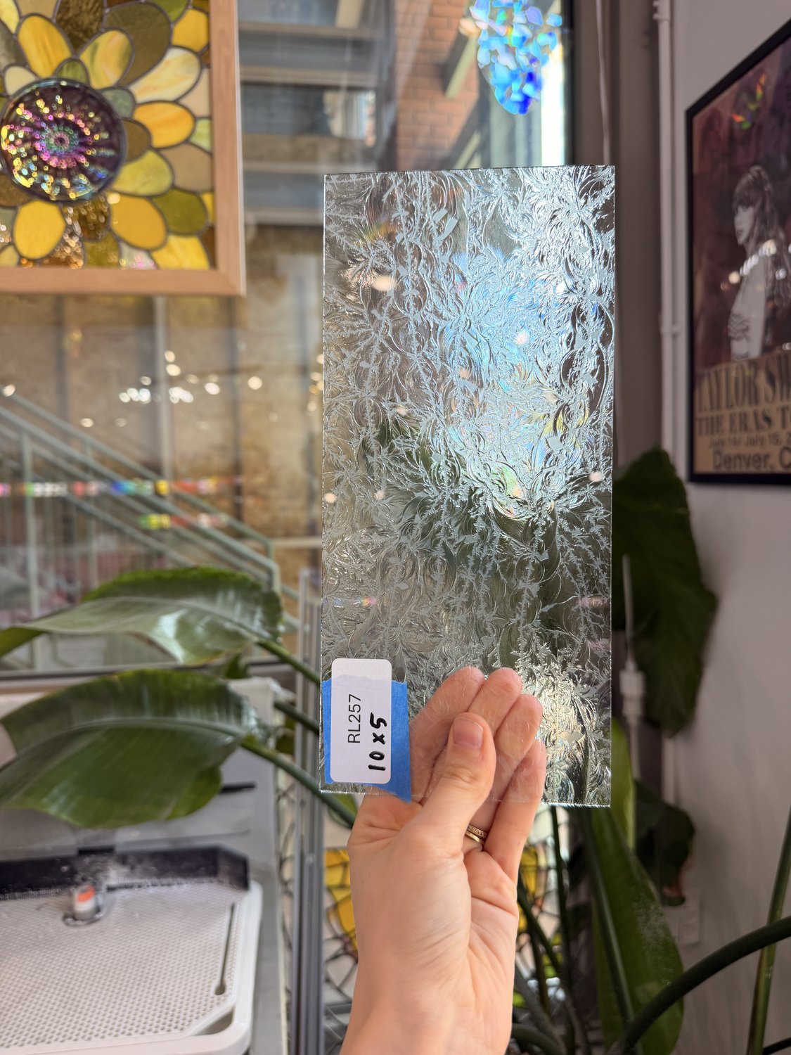 Clear Transparent Textured Glue Chip Sheet Glass