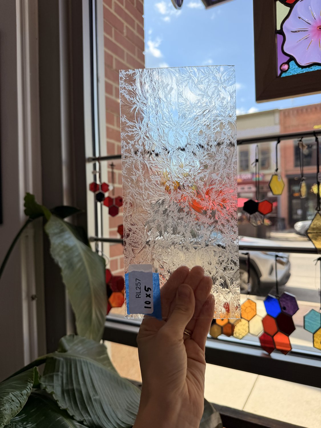 Clear Transparent Textured Glue Chip Sheet Glass