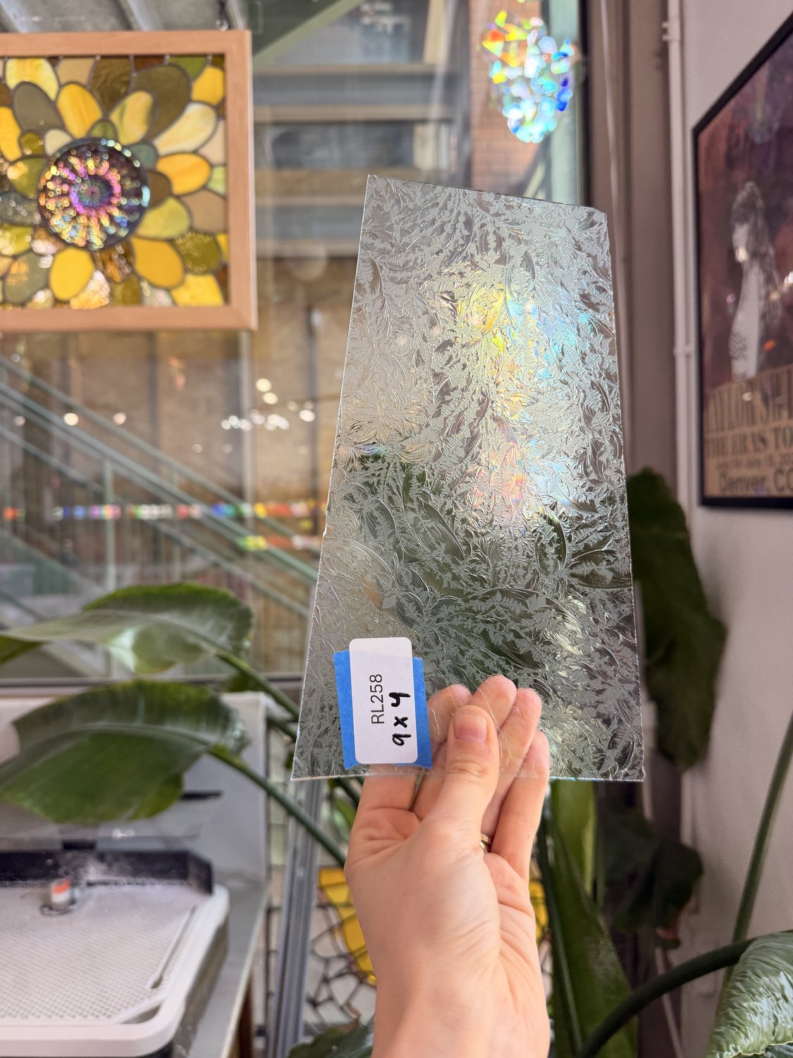 Clear Transparent Textured Glue Chip Sheet Glass
