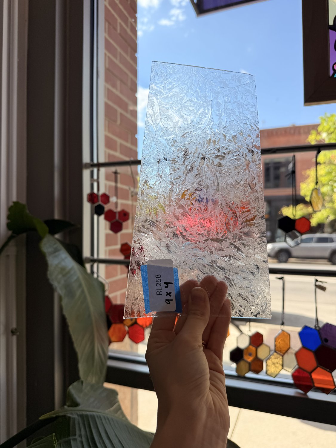 Clear Transparent Textured Glue Chip Sheet Glass