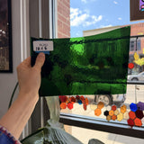 Vintage Dark Green Textured Spectrum Sheet Glass