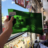 Vintage Dark Green Textured Spectrum Sheet Glass