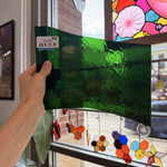 Vintage Dark Green Textured Spectrum Sheet Glass