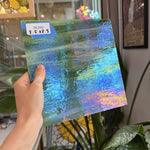Dark Green Mixed Wispy Iridescent Wissmach Sheet Glass