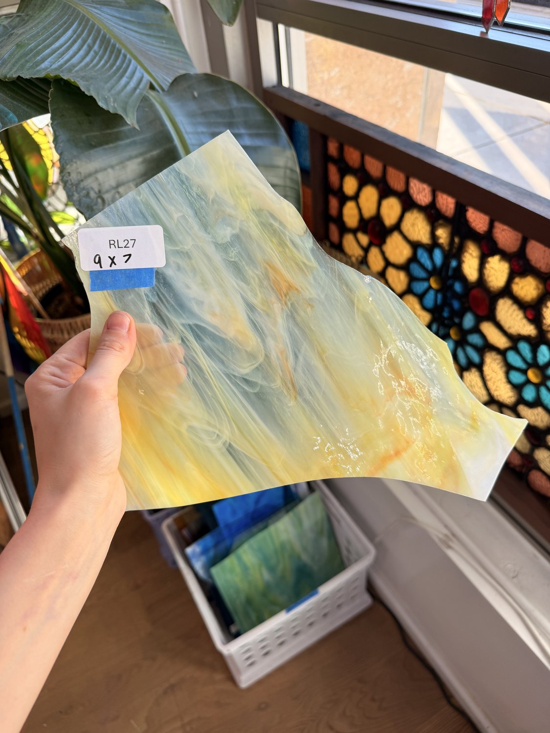 Mimosa Pearl Opal Oceanside Sheet Glass