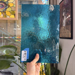 Caribbean Blue Transparent Textured Florentine Wissmach Sheet Glass