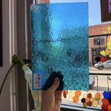 Caribbean Blue Transparent Textured Florentine Wissmach Sheet Glass