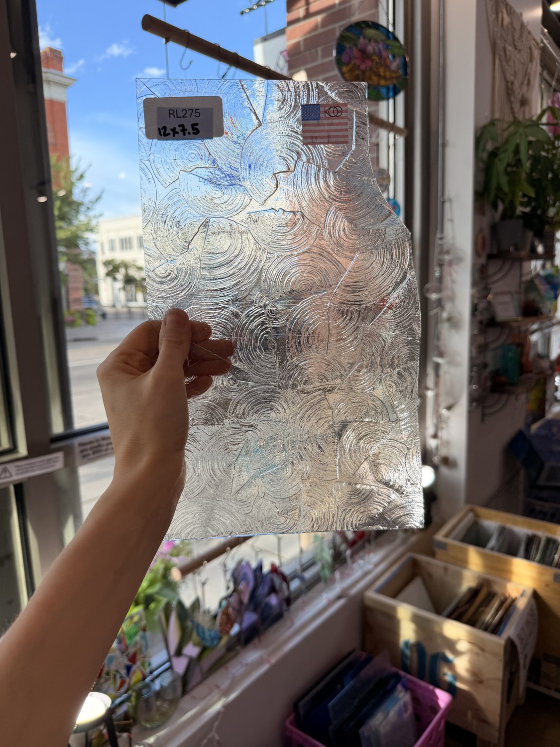 Clear Rondalite Textured Kokomo Sheet Glass