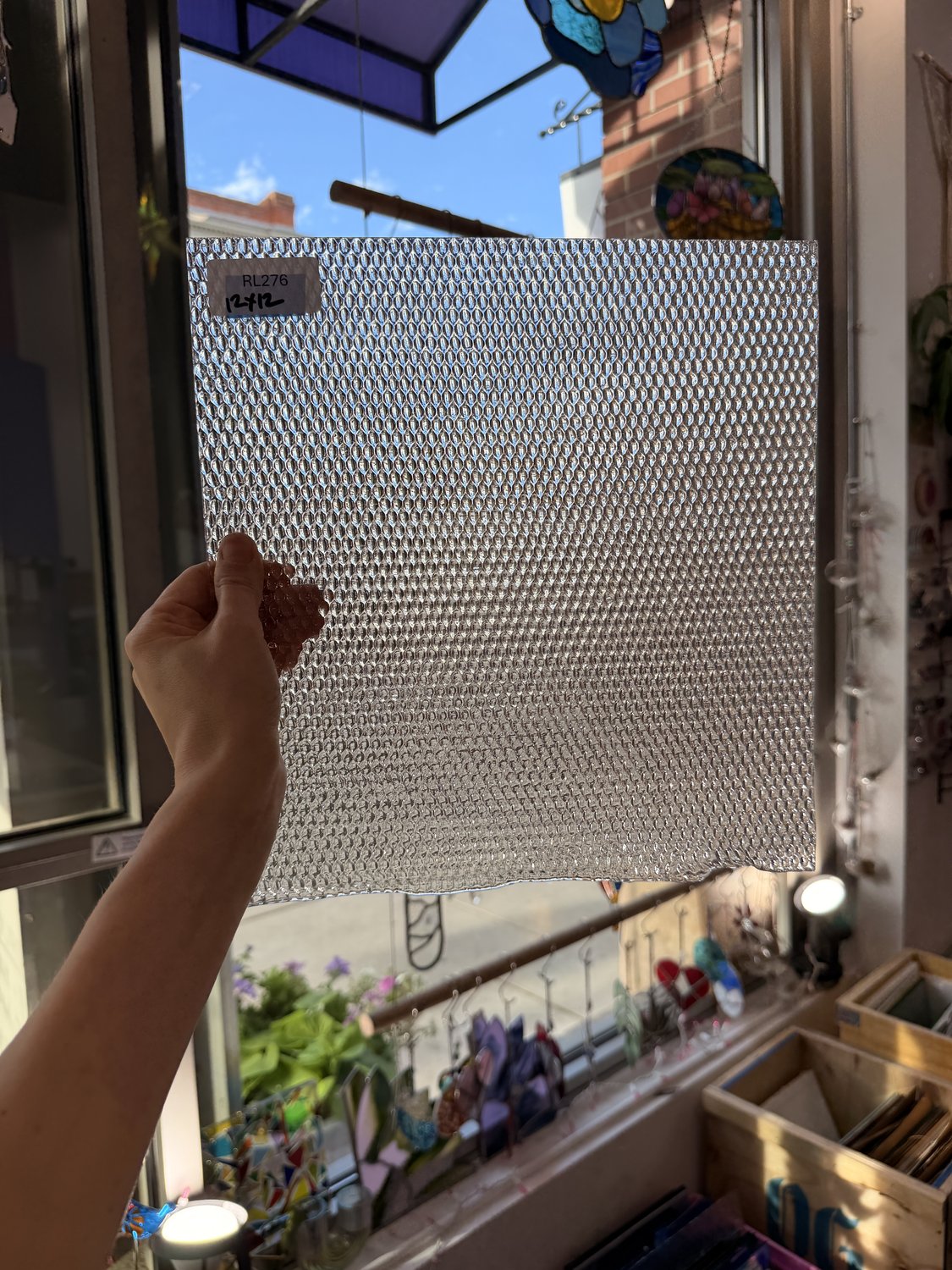 Clear Radium Ripple Texture Sheet Glass Fusible 90 COE (UBY 57 00 96)