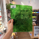 Medium Transparent Christmas Green Rondalite Kokomo Sheet Glass