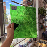 Medium Transparent Christmas Green Rondalite Kokomo Sheet Glass