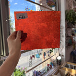 Orange Cathedral Transparent Textured Vertigo Kokomo Sheet Glass
