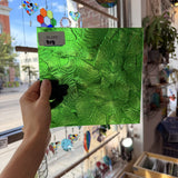 Medium Transparent Christmas Green Rondalite Kokomo Sheet Glass