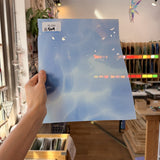 Mouthblown Flash on Clear St Just Blue White Cloud Mix