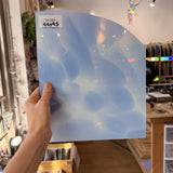 Mouthblown Flash on Clear St Just Blue White Cloud Mix